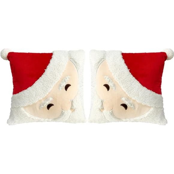 2 Pcs  |  Santa Claus Winter Decorative Pillow case  |  Home Decor 18x18 inch - Picture 8 of 8